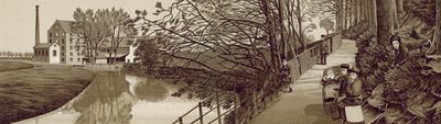 Bridle Path nach Beddington am Fluss Wandle, Waddon Mills, Croydon von English School