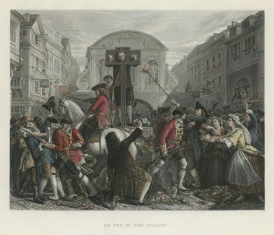 Daniel Defoe im Pranger von English School