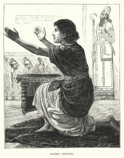 Daniel betet (Gravur) von English School