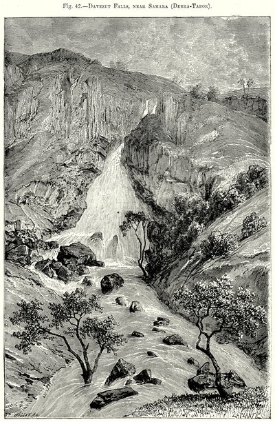 Davezut-Fälle, nahe Samara (Debra-Tabor) von English School
