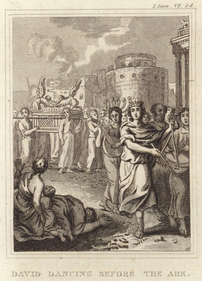 David tanzt vor der Lade von English School