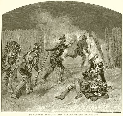 De Gourges rächt den Mord an den Hugenotten von English School