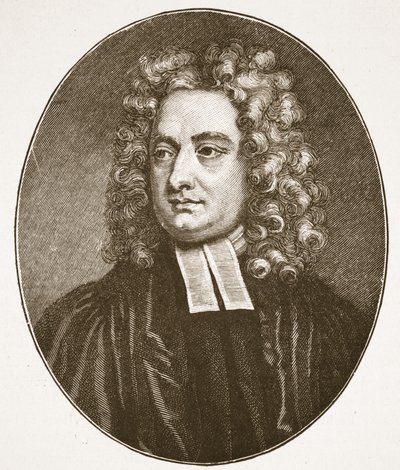 Dean Swift, Illustration aus Die Kirche von England: Eine Geschichte für das Volk von H.D.M. Spence-Jones, veröffentlicht um 1910 von English School