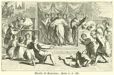 Tod des Ananias, Apostelgeschichte, v, 1, 10 von English School
