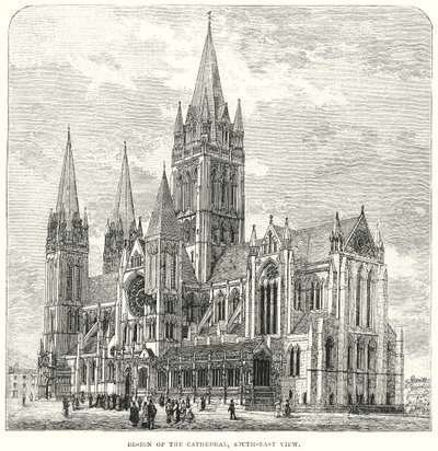 Entwurf der Kathedrale, Südostansicht von English School