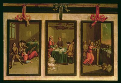 Detail der Vertäfelung im niederländischen Salon von English School