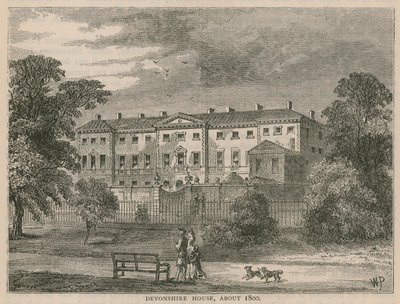 Devonshire House, London, um 1800 von English School