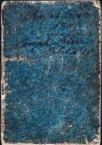 Tagebuch, enthält Details zu Schiff, Datum, Kapitän, Land, Ziel, Abfahrt, Gewicht und Tiefgang jeder Reise von English School