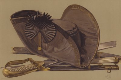 Dirk, Schwert und Dreispitz von Lord Nelson von English School