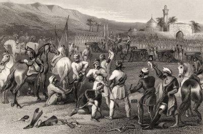 Entwaffnung der 11. Irregulären Kavallerie in Berhampore 1857, aus 