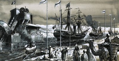 Disraelis großer Coup war der Kauf einer Mehrheitsbeteiligung am Suezkanal von English School