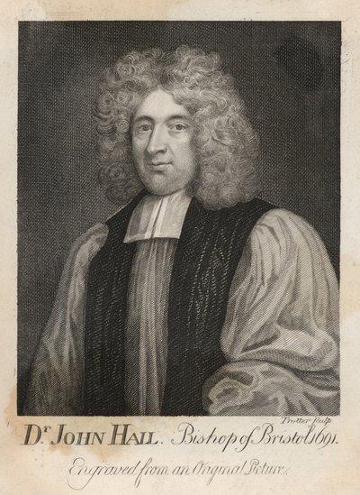 Dr. John Hail, Bischof von Bristol im Jahr 1691 von English School
