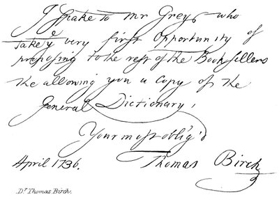 Dr. Thomas Birch von English School