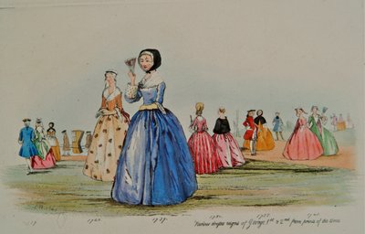 Kleider aus den Regierungszeiten von König George I. und König George II. von English School