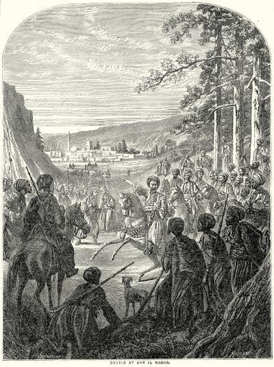 Drusen in Dar El Kamar (Gravur) von English School
