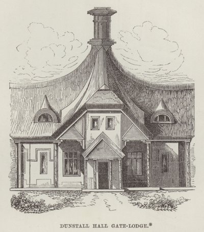 Dunstall Hall Torhaus (Gravur) von English School
