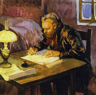 Dvořák schrieb stundenlang in seinen miserablen Unterkünften von English School