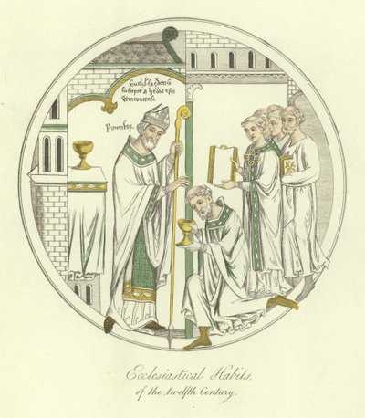 Kirchliche Gewänder des 12. Jahrhunderts von English School