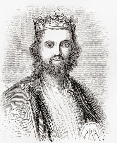 Eduard II., auch bekannt als Eduard von Caernarfon, aus Altes England: Ein Bildmuseum, veröffentlicht 1847 von English School