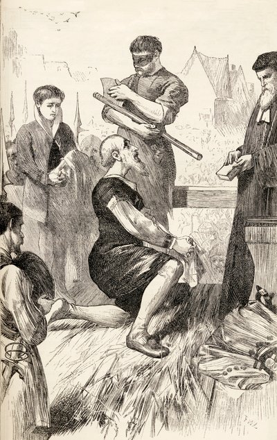 Edward Seymour auf dem Schafott, wartend auf seine Hinrichtung, um 1865 von English School