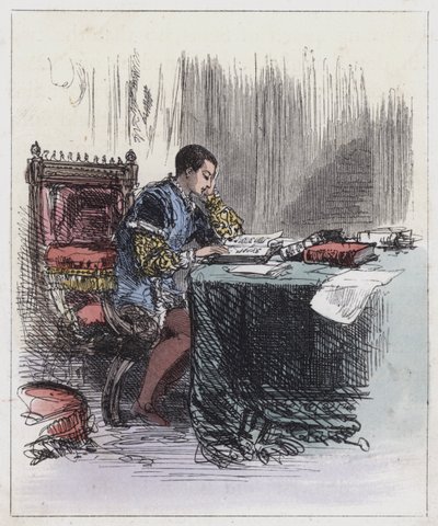 Eduard VI. bei seinen Studien von English School