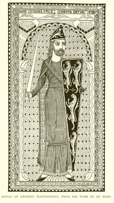 Abbild von Geoffry Plantagenet, von seinem Grab in Le Mans von English School