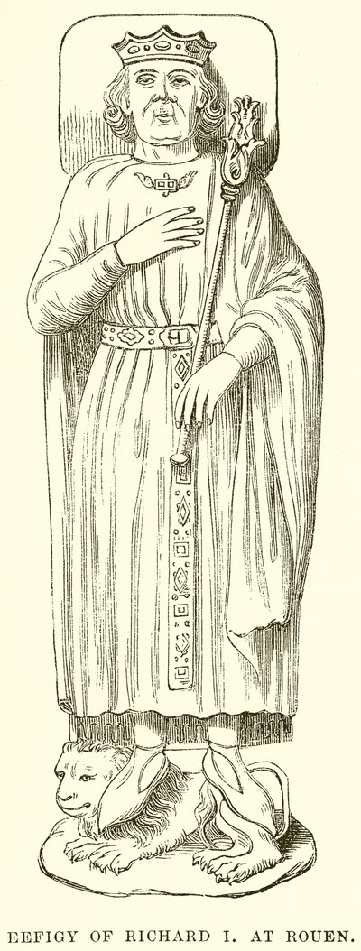 Abbild von Richard I. in Rouen von English School