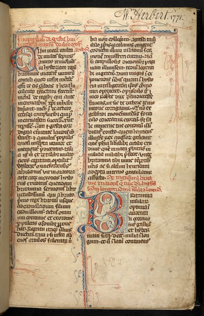 Text mit einer illuminierten Initiale 