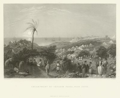 Lager von Ibrahim Pascha, nahe Jaffa, 1837 von English School