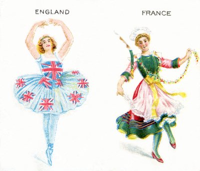 Entente Cordiale (Herzliche Einigung) Zigarettenbilder, 1915 von English School