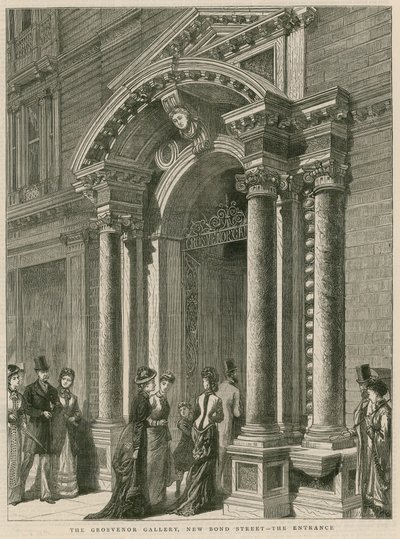 Eingang der Grosvenor Gallery, New Bond Street, London von English School