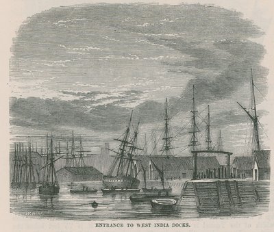 Eingang zu den West India Docks von English School