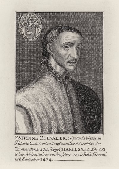 Estienne Chevalier (Gravur) von English School