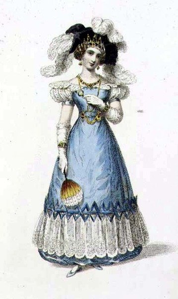 Abendkleid, Modeplatte aus Ackermann
