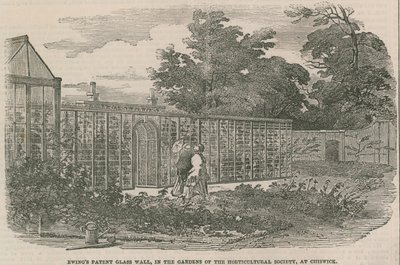 Ewings Patent-Glaswand in den Gärten der Gartenbaugesellschaft in Chiswick von English School