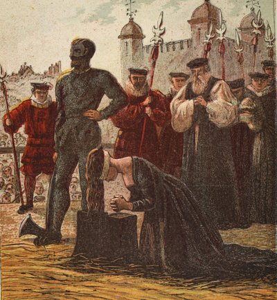 Hinrichtung von Lady Jane Grey, veröffentlicht 1890 von English School