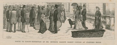 Ausstellung von Mr. Seymour Hadens Korbsarg im Stafford House von English School