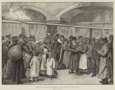 Vertreibung der Juden aus St. Petersburg, Szene am Baltischen Bahnhof von English School