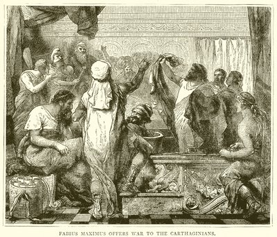 Fabius Maximus bietet den Karthagern Krieg an von English School