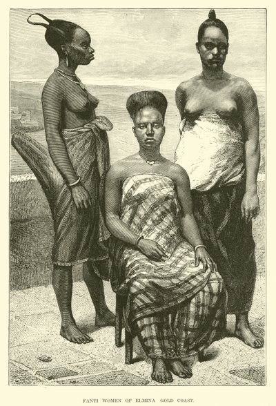 Fanti-Frauen von Elmina, Goldküste von English School