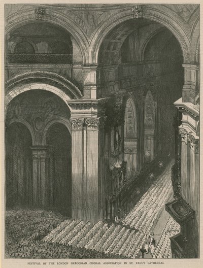 Festival der London Gregorian Choral Association in der St. Pauls Kathedrale von English School
