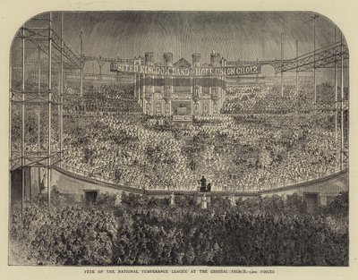 Fest des Nationalen Abstinenzbundes im Kristallpalast, 5000 Stimmen (Stich) von English School