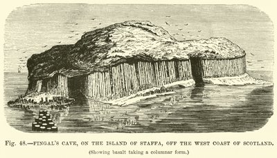 Fingals Höhle auf der Insel Staffa, vor der Westküste Schottlands von English School