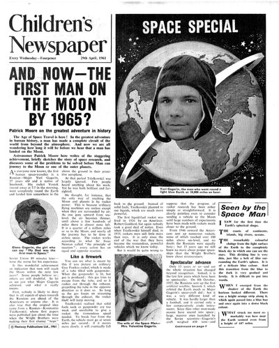 Erster Mensch auf dem Mond bis 1965, Titelseite der 