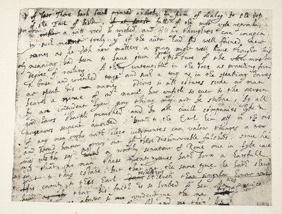 Erste halbe Seite von Sir Philip Sidneys Verteidigung des Earl of Leicester von English School