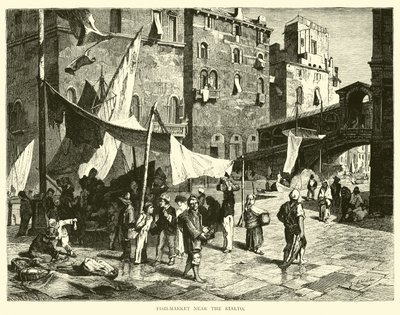 Fischmarkt nahe der Rialto-Brücke von English School