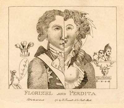 Florizel und Perdita, veröffentlicht um 1783 von English School