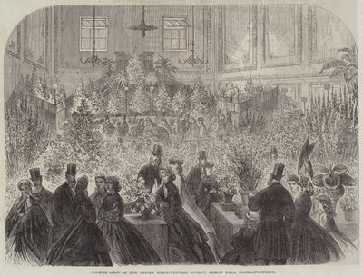 Blumenschau der United Horticultural Society, Albion Hall, Moorgate-Street von English School