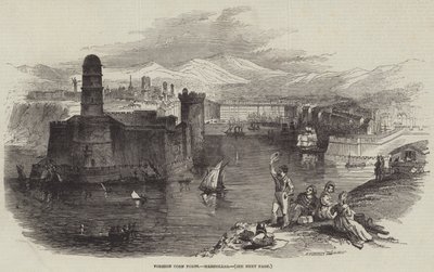 Ausländische Kornhäfen, Marseille (Stich) von English School