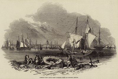 Ausländische Kornhäfen, New Orleans (Gravur) von English School